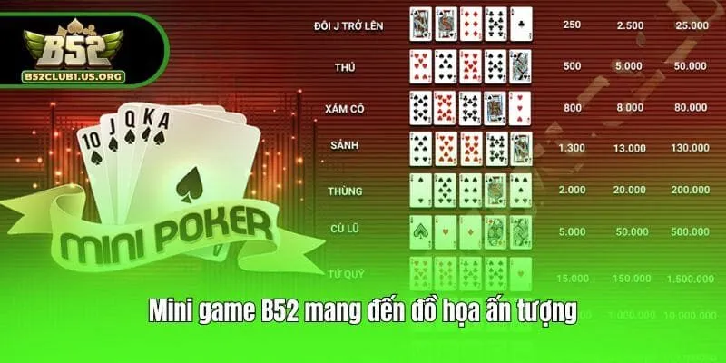 Mini game B52 mang đến đồ họa ấn tượng